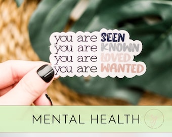 You Are Loved Sticker, Inspirational Sticker For Women, Car Decal, Self Love Label, Computer Sticker, Laptop Sticker, Affirmation Sticker