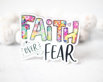 Faith Over Fear Magnet, Faith Magnet, Christian Car Magnet, 3x3 in.