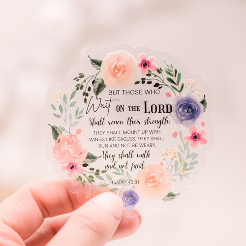 Christian Sticker Bible Verse Sticker Faith Sticker Isaiah - Etsy