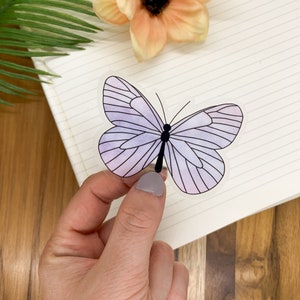 Butterfly Car Decal, Die Cut Label, Butterfly Car Sticker, Vinyl Stickers, Purple Stickers, Insect Label, Waterproof Stickers, Laptop Decal