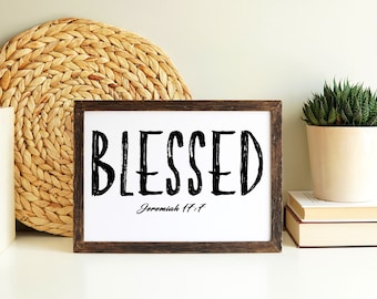 Blessed Jeremiah 17:7 Print, Bible Verse Print, Religious Print, Christian Print, Scripture Print, Religious Wall Art, Jesus Home Decoration