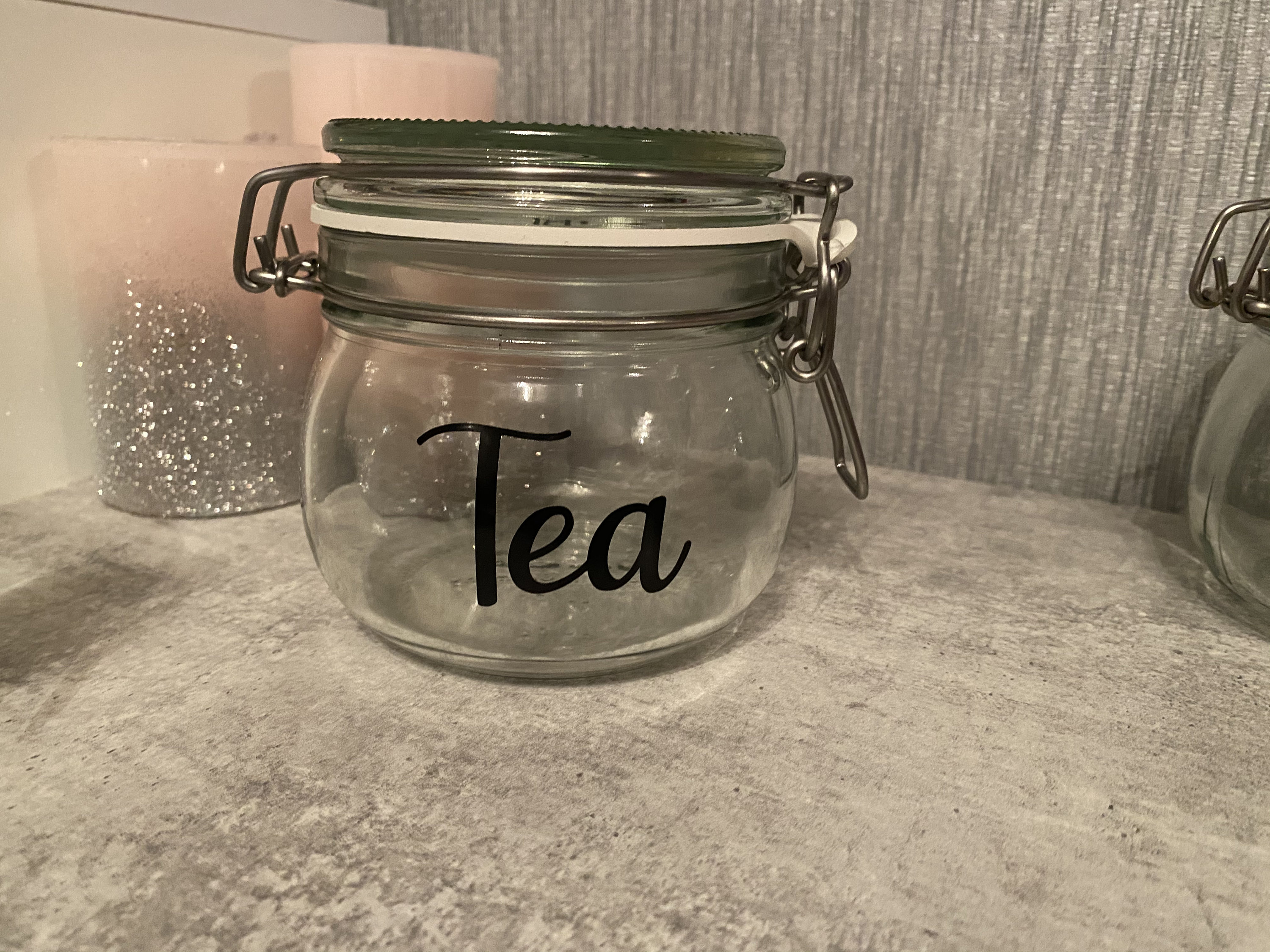 Custom Glass Clip Top Jar Tea Coffee & Sugar Jars Etsy