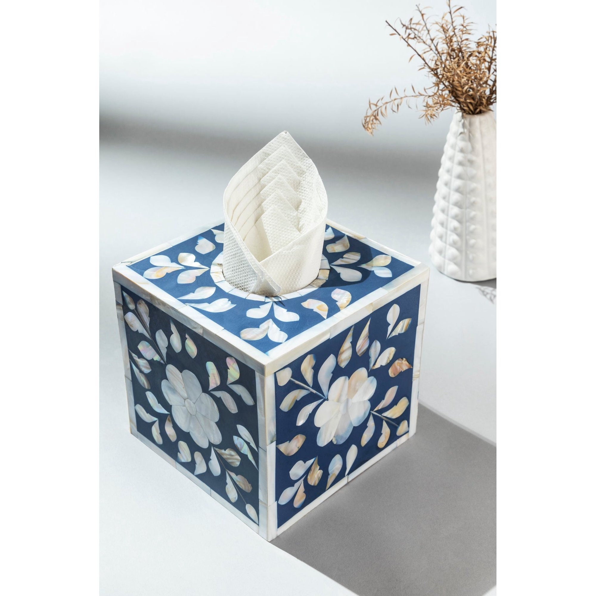 Christmas Mother of Pearl Decorative Tissue Box Cover -  Denmark