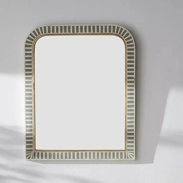 christmas Waterfall Inlay Mirror, Waterfall bone inlay mirror, targua bone inlay wall mirror, bone inlay mirror, Inlay Wall mirror