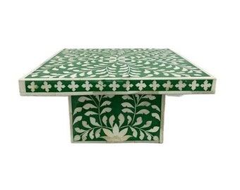 Bone inlay floral pattern stand for multiple uses It adds a class of elegance to your table