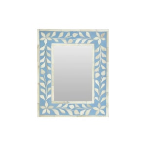 Bone inlay Frame - Floral Sky Blue