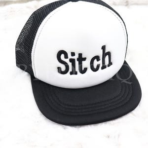 Casquette en résille personnalisée enfant garçon, casquette trucker brodée 3D, casquette trucker bouffante brodée noir/blanc enfant, bébé, enfant en bas âge, cadeau