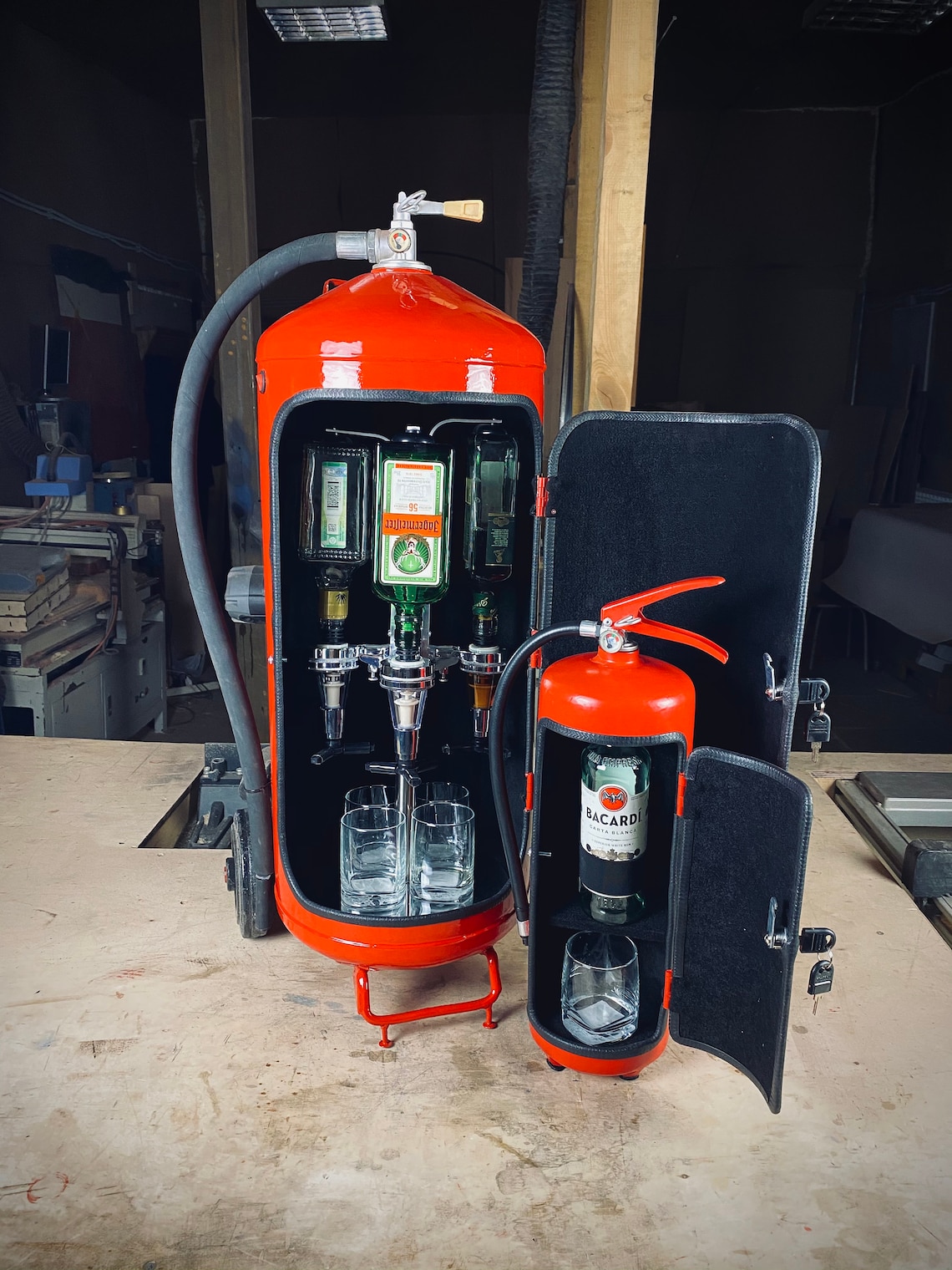 TOPPERFUN Feuerlöscher Weinbox - Kreative Mini-Bar Als Dekoration