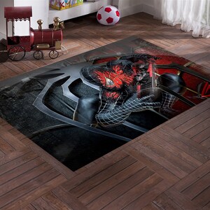 Spiderman tapijt, spiderman patroon, stripfiguur tapijt, kinderkamer tapijt, Avengers tapijt, kinderkamerdecor, jongenskamer, cadeau voor haar