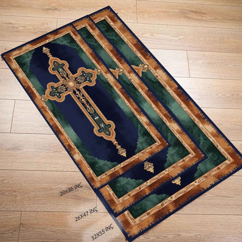 Orthodox Rug Custom Christian Pray Rug, Cross Symbol Prayer Mat, Praying Corner ...
