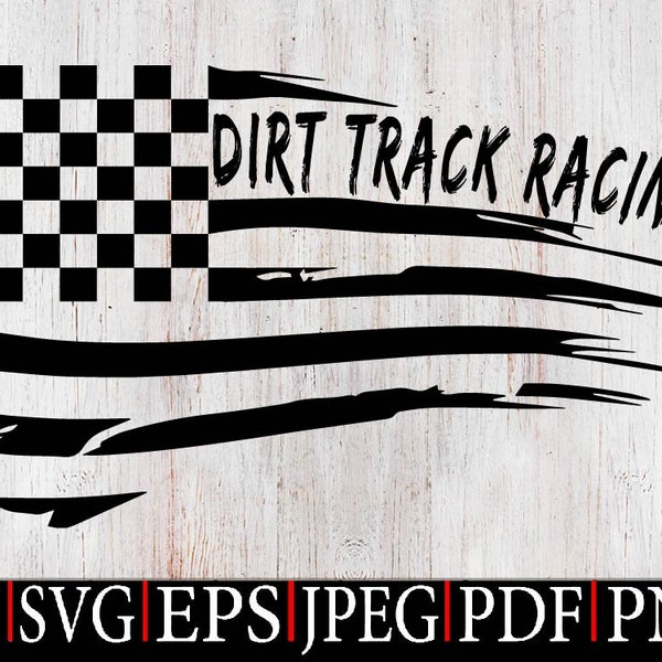 American Flag Dirt Track Racing, Dirt Track Racing SVG PNG, American Flag Racing, Instant Digital Dowload File for Cricut and Sublimation