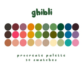Studio Ghibli Inspired Procreate Color Palette (Digital Download)