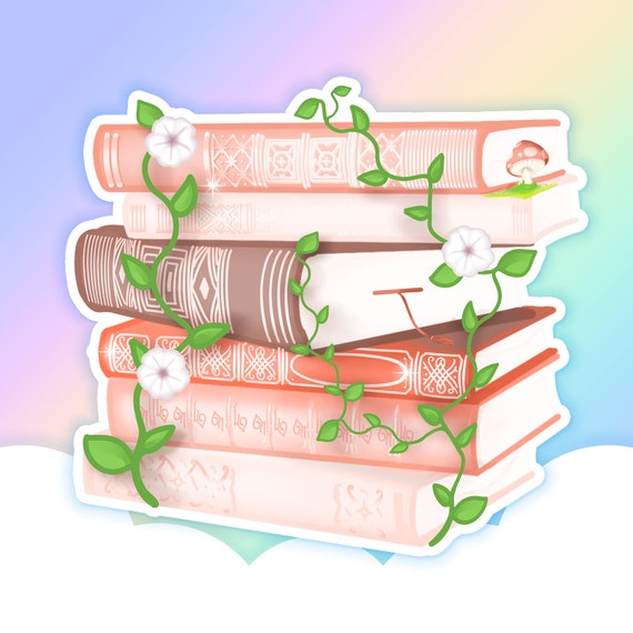 Pink Pastel Books' Sticker