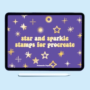 40+ Star and Sparkle Stamps for Procreate, ProCreate Resources, ProCreate Brushes, Starburst Stamps, Sparkle Stamps, Sparkly Stamps, Stars