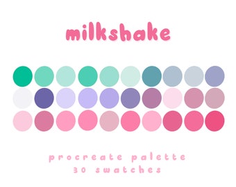 Milkshake Pastel Procreate Color Palette: iPad Swatches (Digital Download)