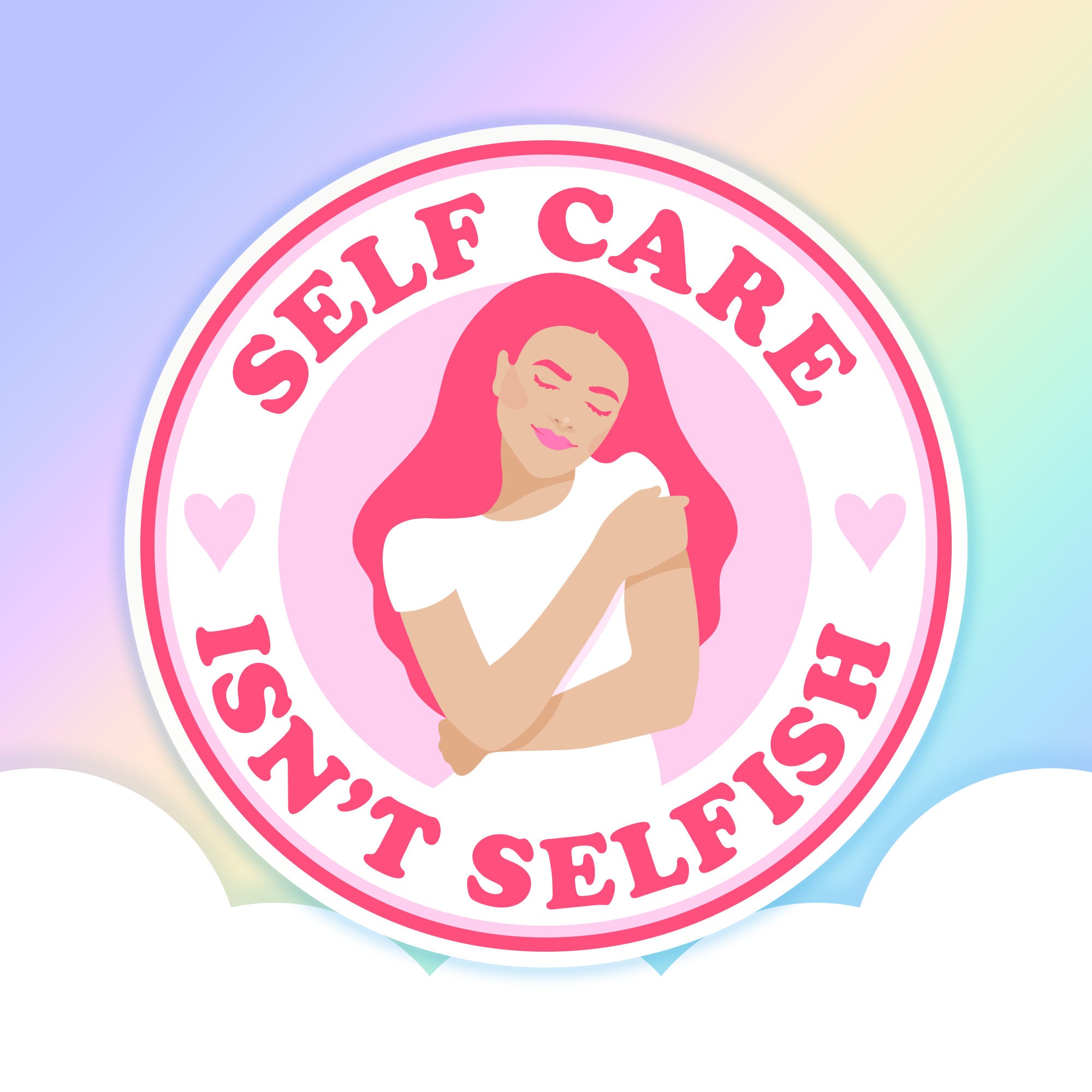 Self Care Isn't Selfish Waterproof Vinyl Sticker Mental - Etsy