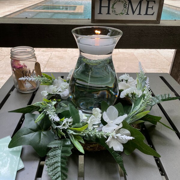 Floating Candle Vase Etsy