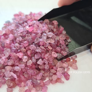 Natural Pink Spinels Raw Rough Parcel - Untreated and Pinkish Colour - Pink Spinals Crystal Rough Stone Ethically mined 3-5mm in sizes