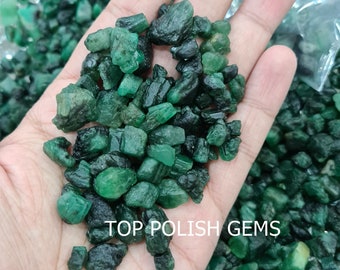 Natural Emerald UNTREATED Raw Rough Parcel from Zambia Ethically mined- Untreated and Great Colour - Emerald Geodes