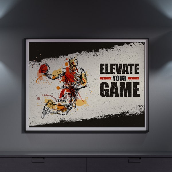 Inspirational Basketball Printable Bundle | Basketball Wall Decor | 3 Motivational Wall Quotes | Basketball Poster / Canvas Wall Art