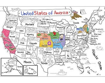 us map for kids etsy