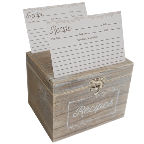 4x6 Recipe Box With Dividers and Recipe Cards Personalized Etsy