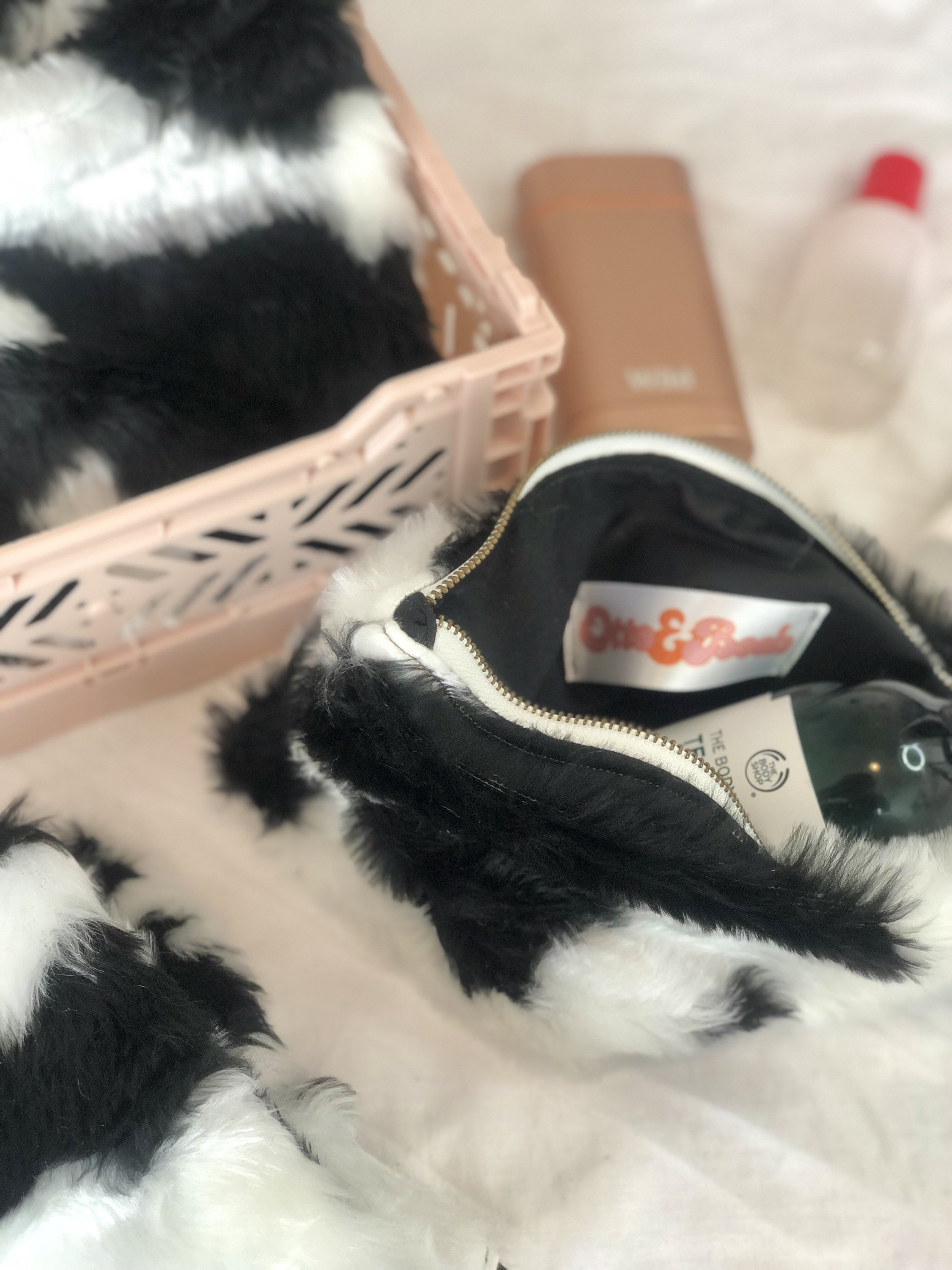 fuzzy cow bag