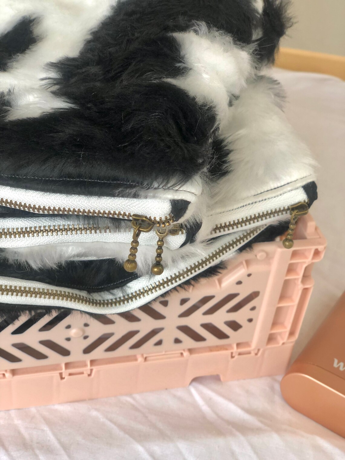 fuzzy cow bag