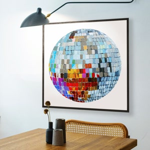 Life of the Party Disco Ball Painting Print | Studio 54 | Party | Acrylic | Pop Art | Colorful | Retro