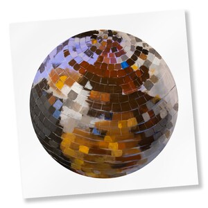 Ultraviolet Disco Ball Painting Print | Studio 54 | Party | Acrylic | Pop Art | Colorful | Retro
