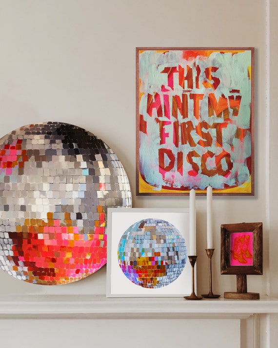 Life of the Party Disco Ball Painting Print Studio 54 Party