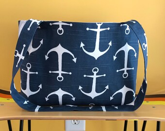 Handmade Tote Bag Emerald Green Premier Prints Tropical Leaves with Abstract Alexander Henry Lining 100 /% Cotton
