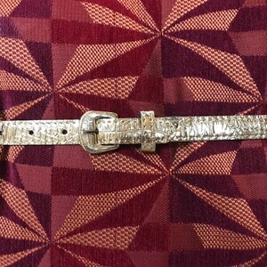 Vintage 1970s Gold Metallic Snake Pattern Belt Holiday Party Wear