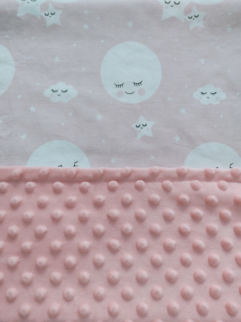 Moon personalized baby blanket Minky blanket for children Etsy