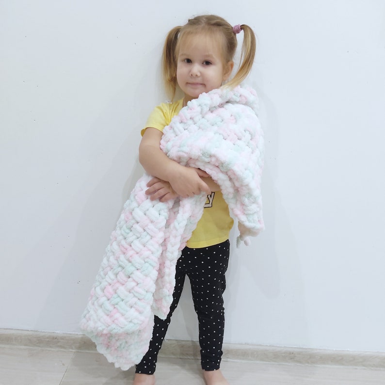 Chunky knit blanket weighted blanket hand knit blanket | Etsy