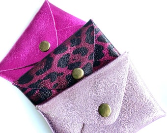 Leather card case, bank card envelope, bank card holder, card pouch