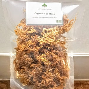 Raw Irish Moss Dr Sebi Grade Organic & Wildcrafted by Nature Earth