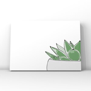 Aloe Vera Green Pot Plant Illustration Art Print | PRINTED WITH FRAME Options