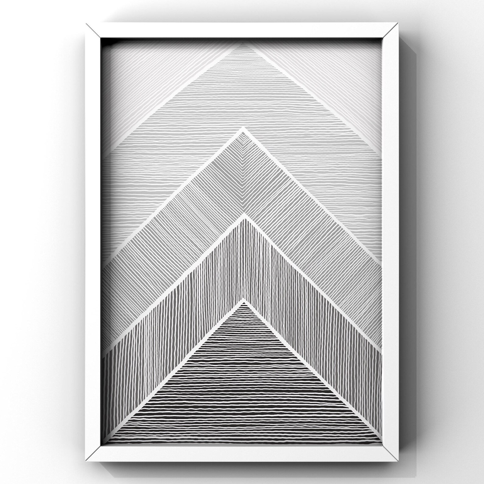 black grey white art