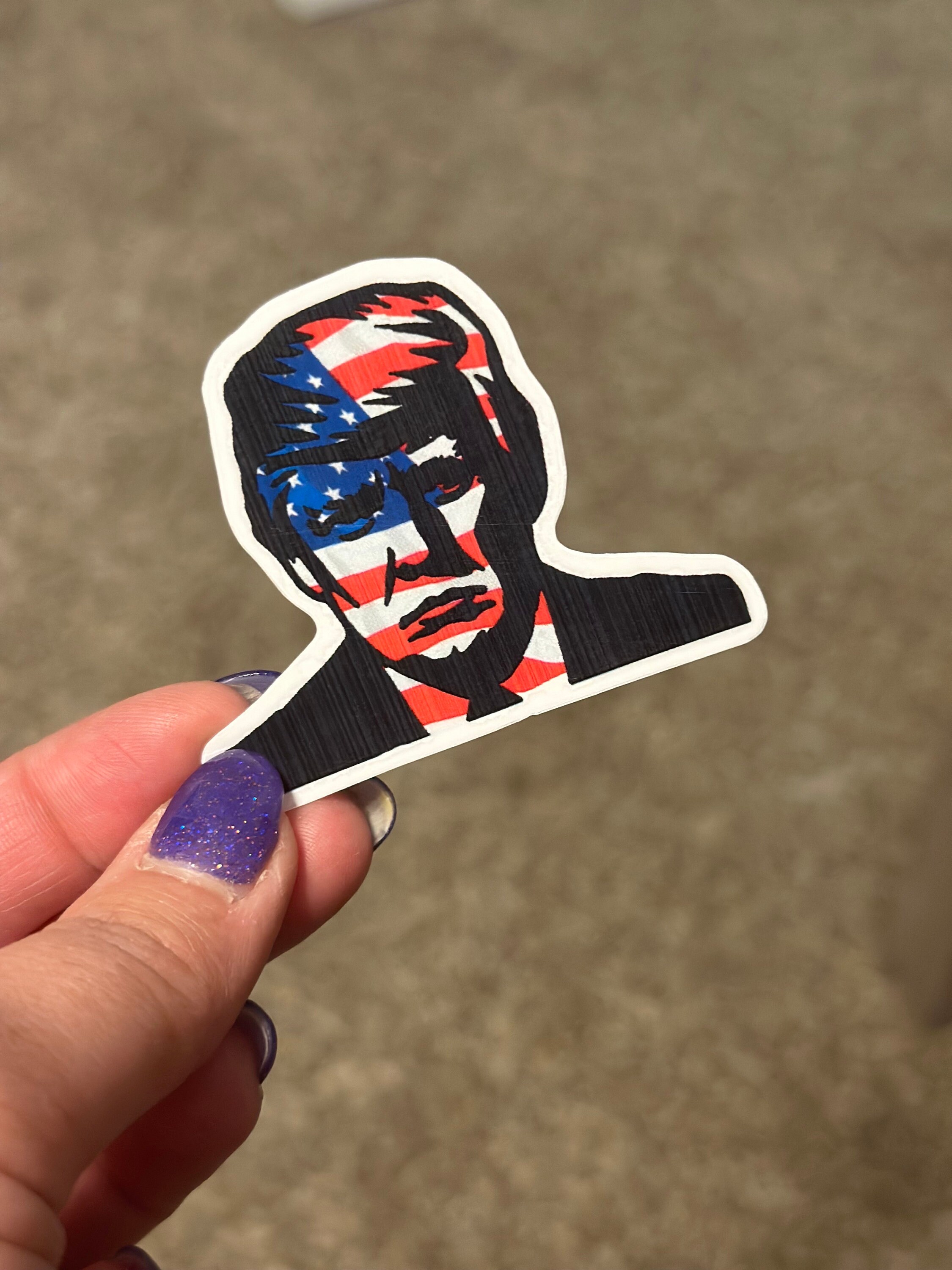 Trump Sticker Star Trump Vinyl Sticker, Donald Trump Sticker, Political Gift, MAGA, 2024 ...