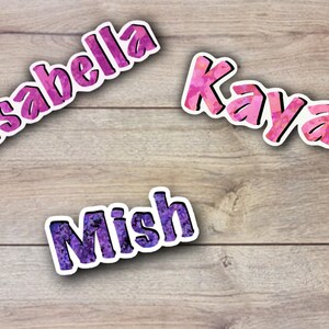Custom name stickers, personalized name gifts, hand drawn stickers, personalized lunchbox, birthday gift for kids, vinyl stickers for laptop