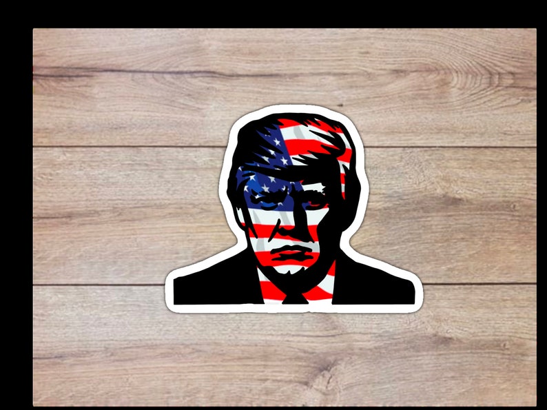 Trump Sticker Star Trump Vinyl Sticker, Donald Trump Sticker, Political Gift, MAGA, 2024 ...