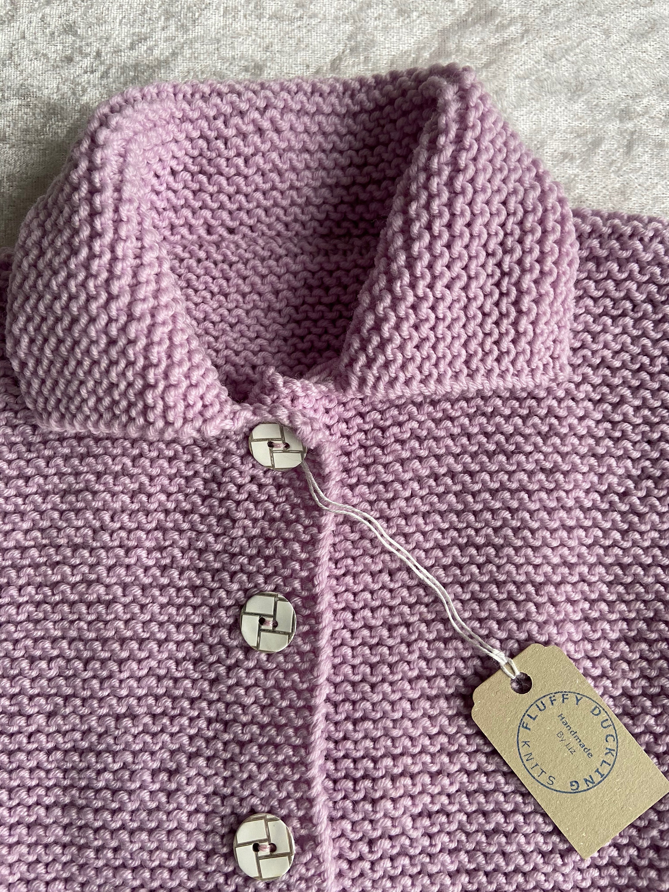 Hand Knitted Baby Cardigan With Collar Etsy UK