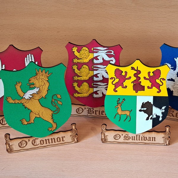 Family crest coat of arms hand made in Ireland custom made to order