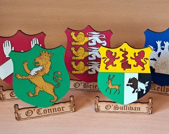 Family crest coat of arms hand made in Ireland custom made to order