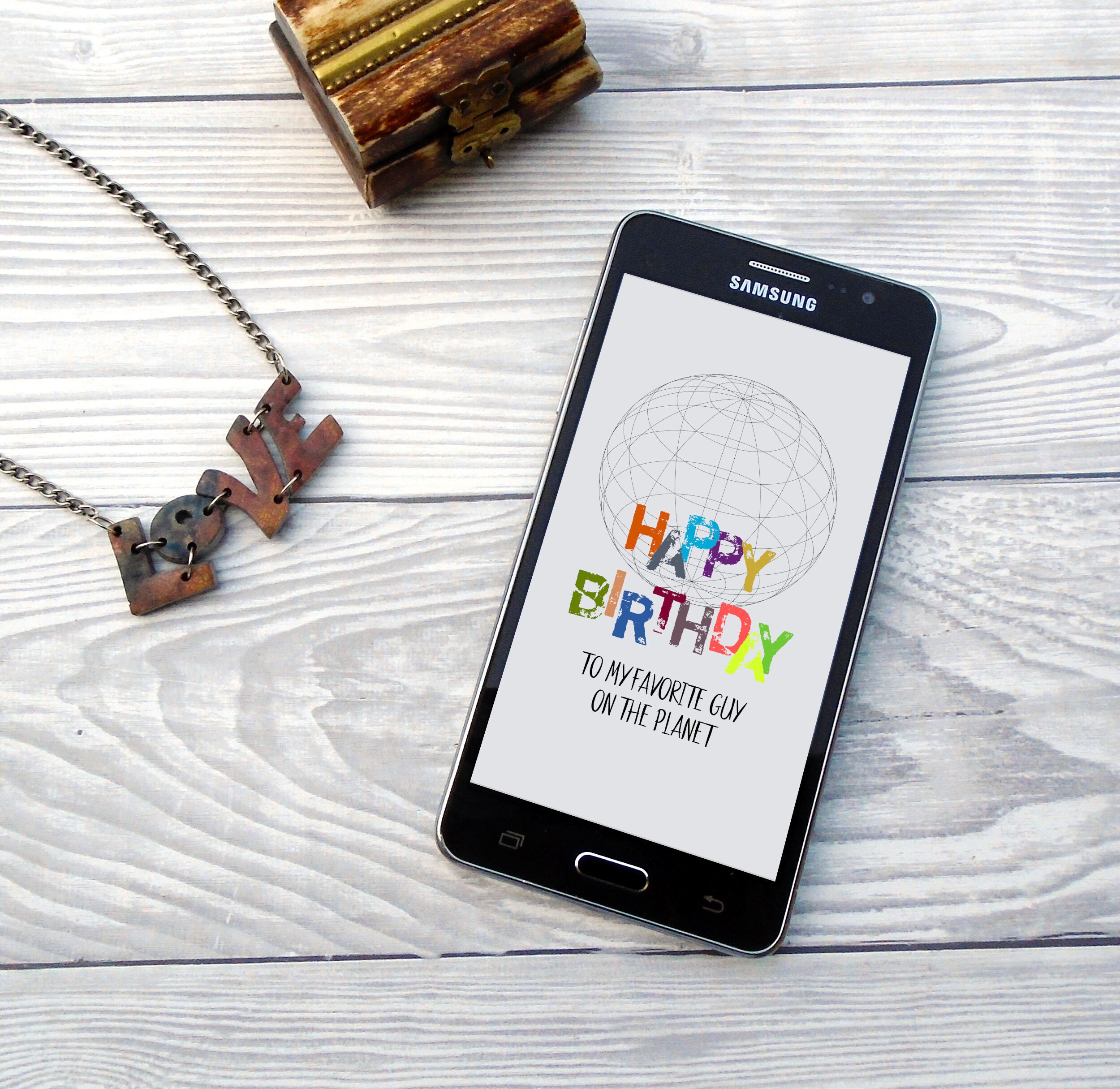 Birthday E Card, Happy Birthday Electronic Card, Instant Download