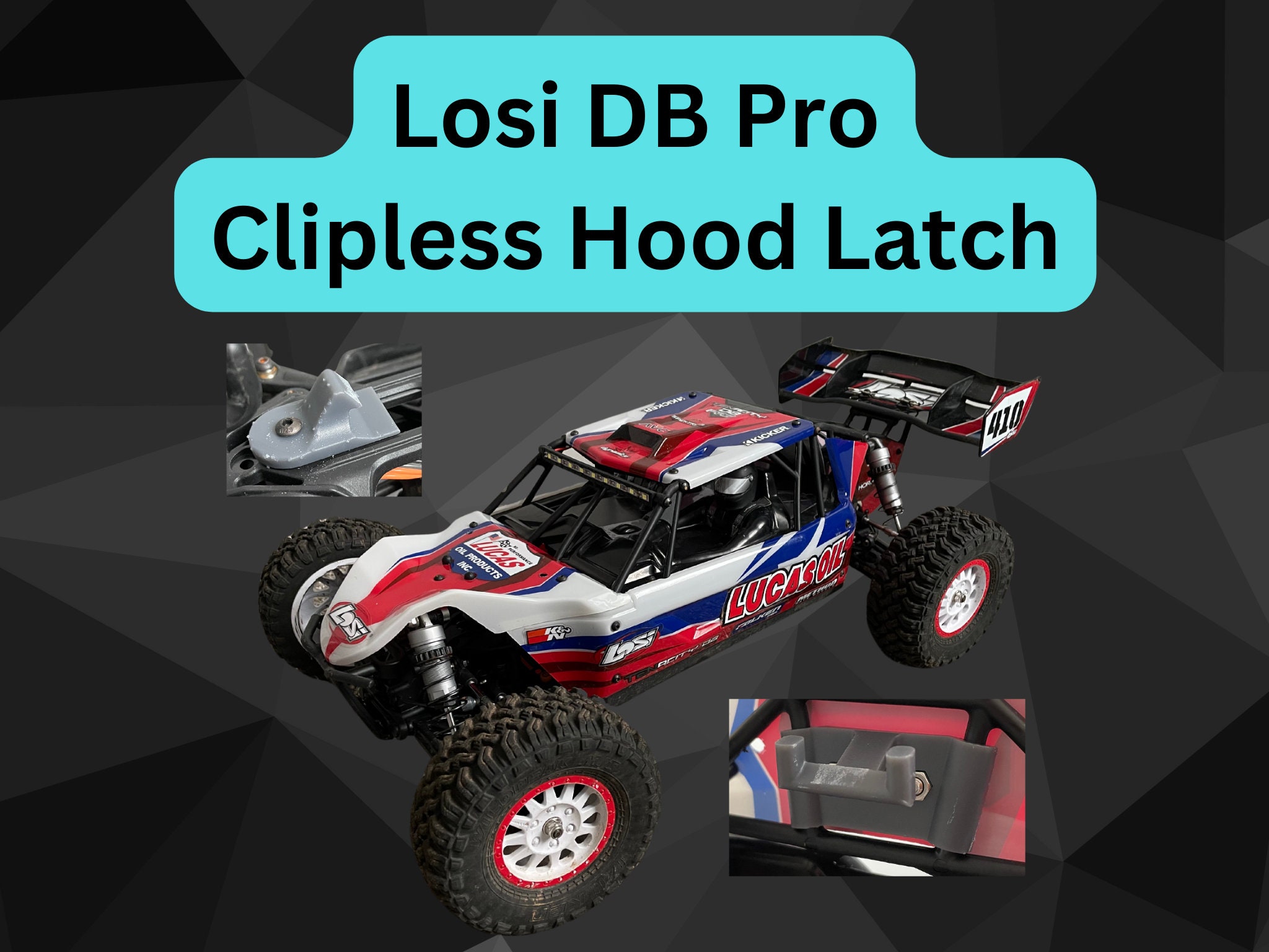 Losi DB Pro Clipless Hood Latch