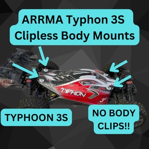 ARRMA Typhon 3S Clipless Body Mounts