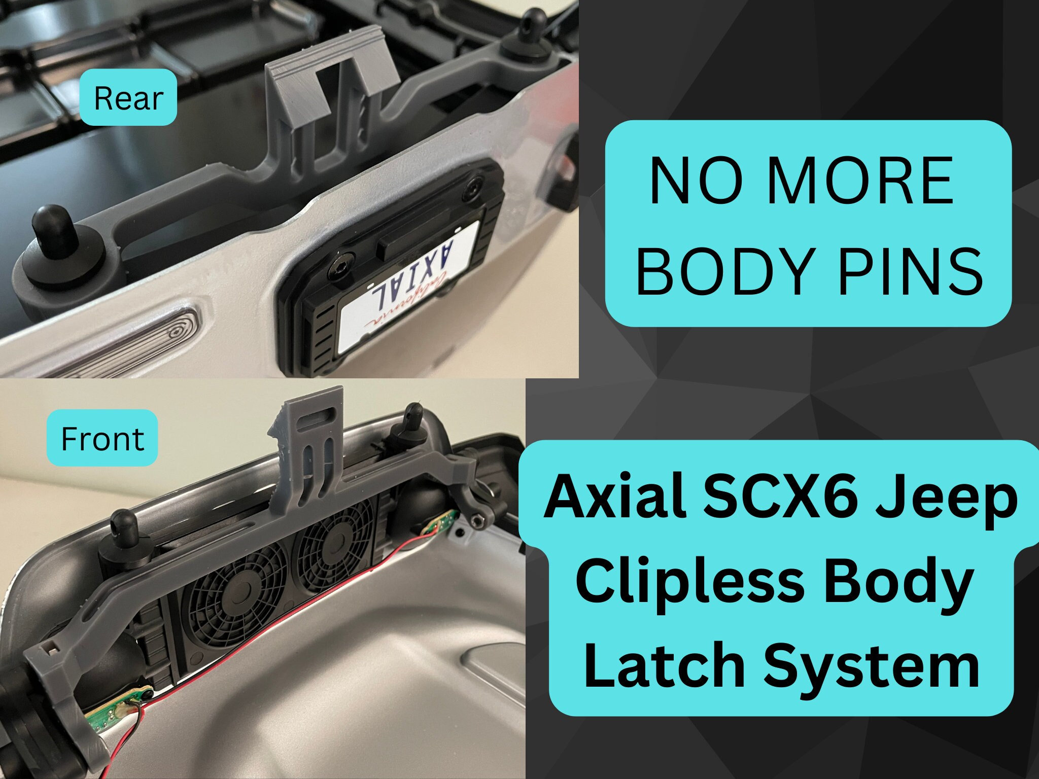 Clipless Body Mounts (Locking System) - For Traxxas TRX4/TRX6 Crawlers –  Fine Laser Designs