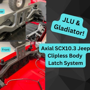 Système de verrouillage automatique de la carrosserie Axial SCX10.3 Jeep - JLU et Gladiator